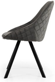 Scaune de dining gri 2 buc. din catifea Ritz – Tenzo