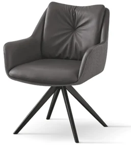 SCAUN TIP FOTOLIU ROTATIV ARMONY - IMITATIE PIELE - GRI