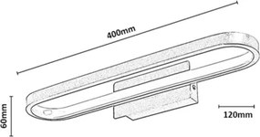 Rabalux 75114 - Corp de iluminat LED pentru oglindă de baie ODRAN LED/15W/230V IP44 40 cm