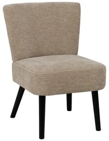 Fotoliu bej cu tapițerie din chenille – Ixia