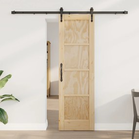 Ușa glisantă vidaXL cu set hardware 61x198.5 cm din lemn masiv de pin