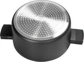 Cratita Zilan ZLN0850 Negru cu invelis din marmura, 5 straturi, 26 cm si manere fine la atingere, 5.7 L