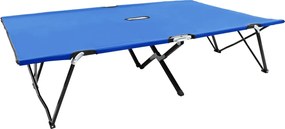 vidaXL Șezlong pliabil pentru 2 persoane, albastru, oțel