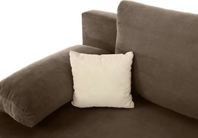 Canapea extensibilă, textil capuccino/bej, CLIV