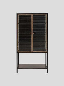 Vitrina din metal si sticla, cu 2 usi, stil industrial, Mirage