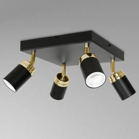 Spot RENO 4xGU10/60W/230V negru/auriu