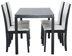 Set cină, wenge/piele eco, VENIS NEW 1+4