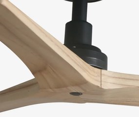 Ventilator de tavan FARO 34284 KLIM S maro/negru d. 92,5 cm + telecomandă