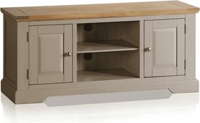 Comodă TV lemn masiv gri Ives Personalizabil, 135 × 44 × 59 cm