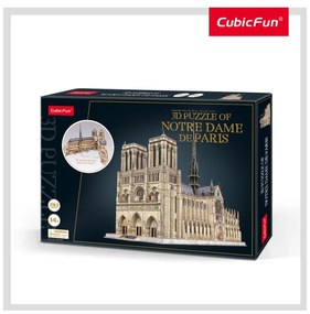 PUZZLE 3D NOTRE DAME (NIVEL COMPLEX 293 PIESE)  - CUBICFUN (CUMC260H)