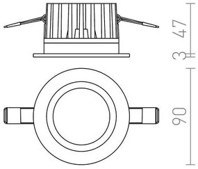 Plafonieră LED încastrată pentru baie TOLEDO 8W/230V IP44 RED-Design Rendl-R12716