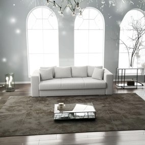 Canapea extensibilă dumonde cu ladă de depozitare si sezut confortabil din spuma high-density, Gloria Zoom Cream 240x100 cm