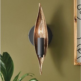 Quintiesse QN-WILLOW1-CBK - Aplică de perete WILLOW, 1xE14/40W/230V, auriu/negru