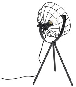 Lampă de masă industrială cu trepied negru reglabil - Hanze