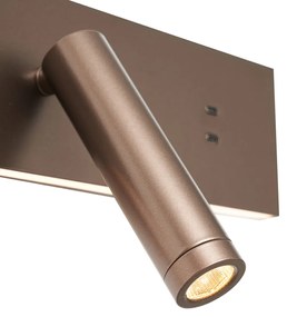 Lampă de perete bronz reglabilă cu USB-C incl. LED - Modric