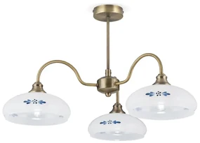 Candelabru stil clasic GABI D-60cm alama antique/opal-albastru
