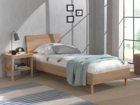 Set Mobilier Camera Copii Forrest Oak, Pat 90x200 cm și Noptieră, din Lemn de Stejar, Natur – Vipack