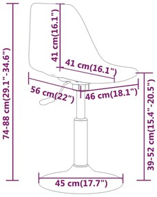 Scaune de bucatarie pivotante, 4 buc., rosu, PP 4, Rosu