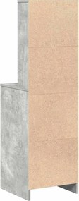 vidaXL Bufet cu sertar Gri beton 40 x 41 x 135 cm Lemn compozit