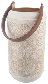 InDecor Sfeșnic metalic Mandala bej, 15 x 15 x 27cm, S