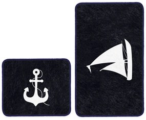 Covorașe de baie albastru-închis 2 buc. 60x100 cm – Mila Home