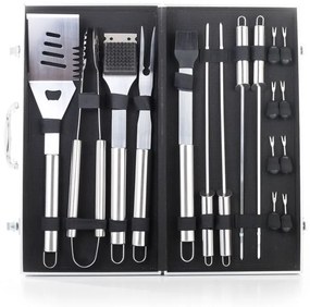 Set de unelte pentru grătar G21, 17 buc, carcasă aluminiu