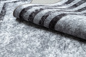 MIRO 51325.805 covor lavabil Geometric, linii anti-alunecare - gri - SECUNDAR-COTATI PRODUSUL