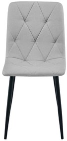 Scaun de dining LIBRA gri deschis cu picioare negre