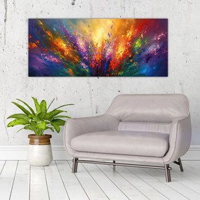 Tablou - Abstracție de flori (120x50 cm)