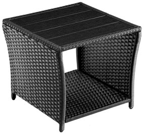Deuba Masa din ratan Vedis 45x45x40cm - neagra