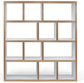 Bibliotecă albă/în culoare naturală 150x159 cm Berlin – TemaHome