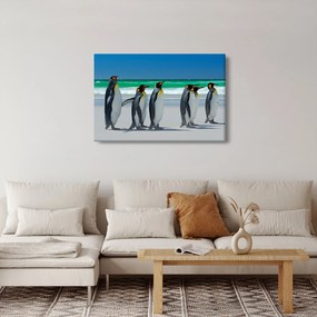 Tablou - Grup de pinguini regali (90x60 cm)
