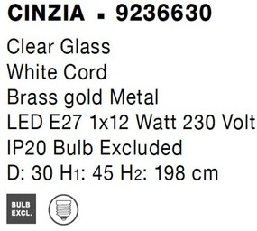 Lustra, Pendul design modern CINZIA 30cm
