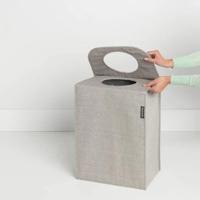 Cos de rufe Brabantia 1001093, 55 L, Fund solid si detasabil, Manere magnetice, Gri