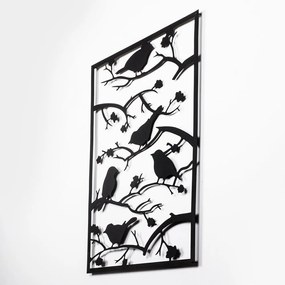 Decorațiune de perete din metal 47x66 cm Branch &amp; Birds – Wallity