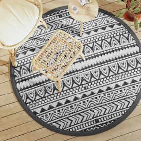 vidaXL Covor de exterior, ARAKIL negru, Ø160 cm, PP