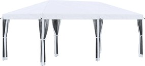 Outsunny Foisor de gradina cu plasa de tantari, alb, 3x6m | Aosom Romania