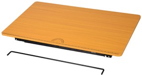 HOMCOM Masa de lucru pliabila cu rigla rapotor cadru din otel rezistent galben negru Sarcina maxima 100kg 100 x 60 x 75.5 cm