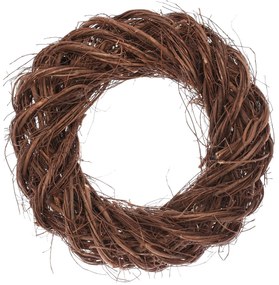 Coroană din răchită maro, diametru 30 cm, diam. 30 cm