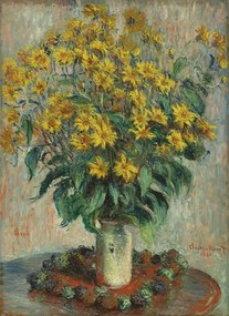 Reproducere Jerusalem Artichoke Flowers (1880), Claude Monet
