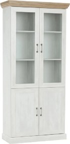 Vitrina ROYAL W4D, pin nordic/stejar salbatic, PAL melaminat/plinte de