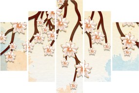 Tablou - Flori colorate pe ramuri (150x105 cm)