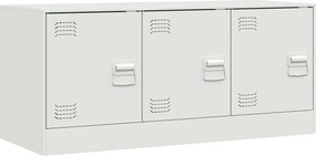 vidaXL Comodă TV, alb, 99x39x44 cm, oțel