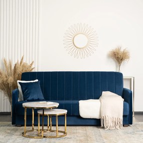 JAKS Canapea dublă extensibilă Porto albastru