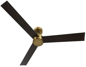 Ventilator LED dimabil Lucci air 21610549 CLIMATE 12W/230V wenge/auriu + telecomandă