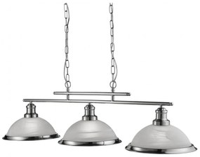 Lustra suspendata design clasic Bistro 3L argintiu satin 2683-3SS SRT
