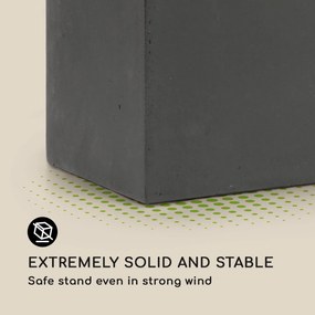 Solidflor, ghiveci de 75 x 20 x 20 cm din fibră de sticlă interioar / exterioar gri închis