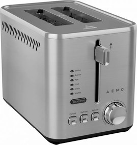 Prajitor de paine AENO ATS0003, 950 W, 6 tipuri de paine, 7 trepte de prajire, Preincalzire, Dezghetare, LED, Otel inoxidabil