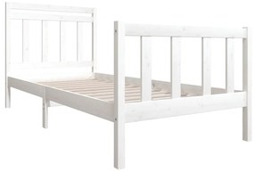 Cadru de pat pentru o persoana 3FT6, alb, 90x190 cm, lemn masiv Alb, 90 x 190 cm