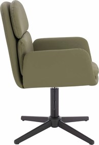 HR480CROSS Scaun Khaki Piele Ecologica Premium Soft cu Bază Neagră